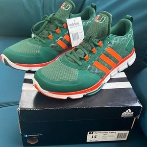 Mens Adidas U of Miami green speed trainer 2 NCAA Sz Men’s US 14